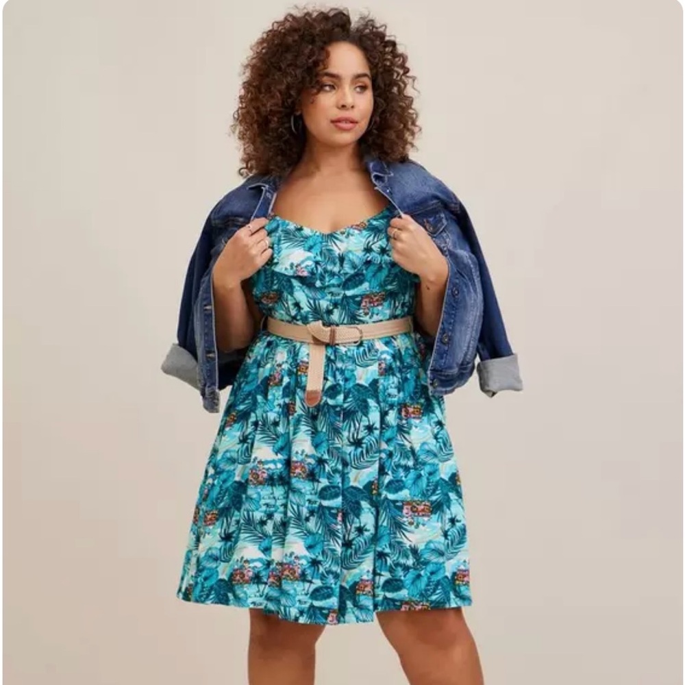 Disney Encanto Cold Shoulder Belted Dress